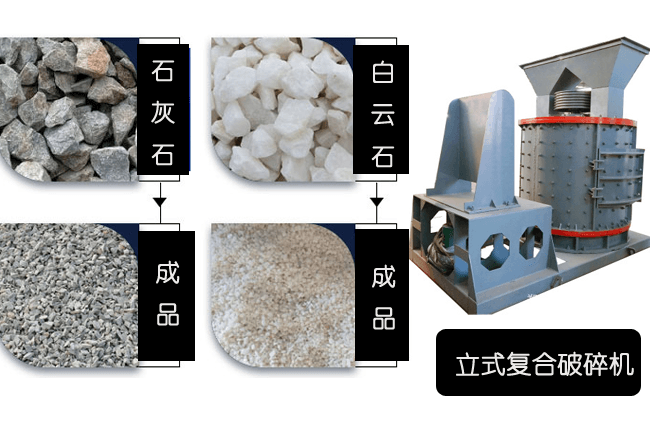 豫見牌立式復合破碎機破碎效果18519994999