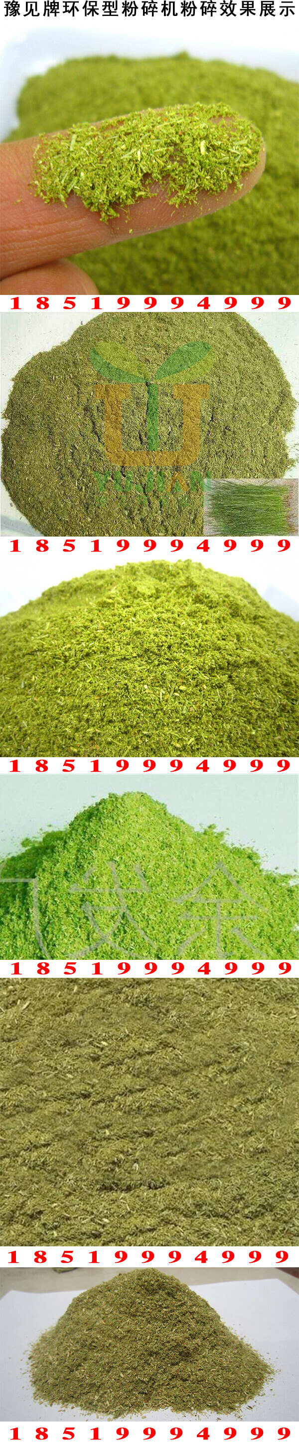 豫見(jiàn)牌環(huán)保型松針?lè )鬯闄C粉碎效果展示